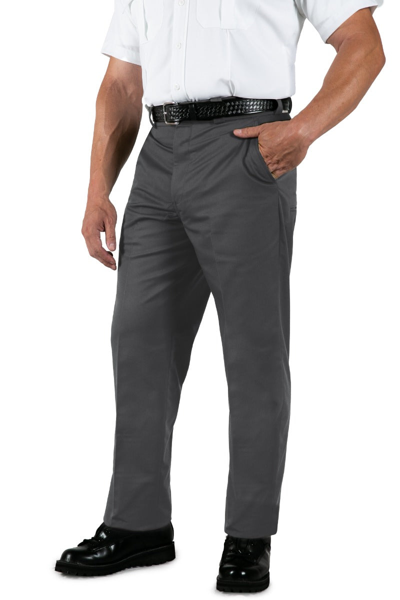 Polyester Elastique Weave Uniform Slacks - Dark Gray