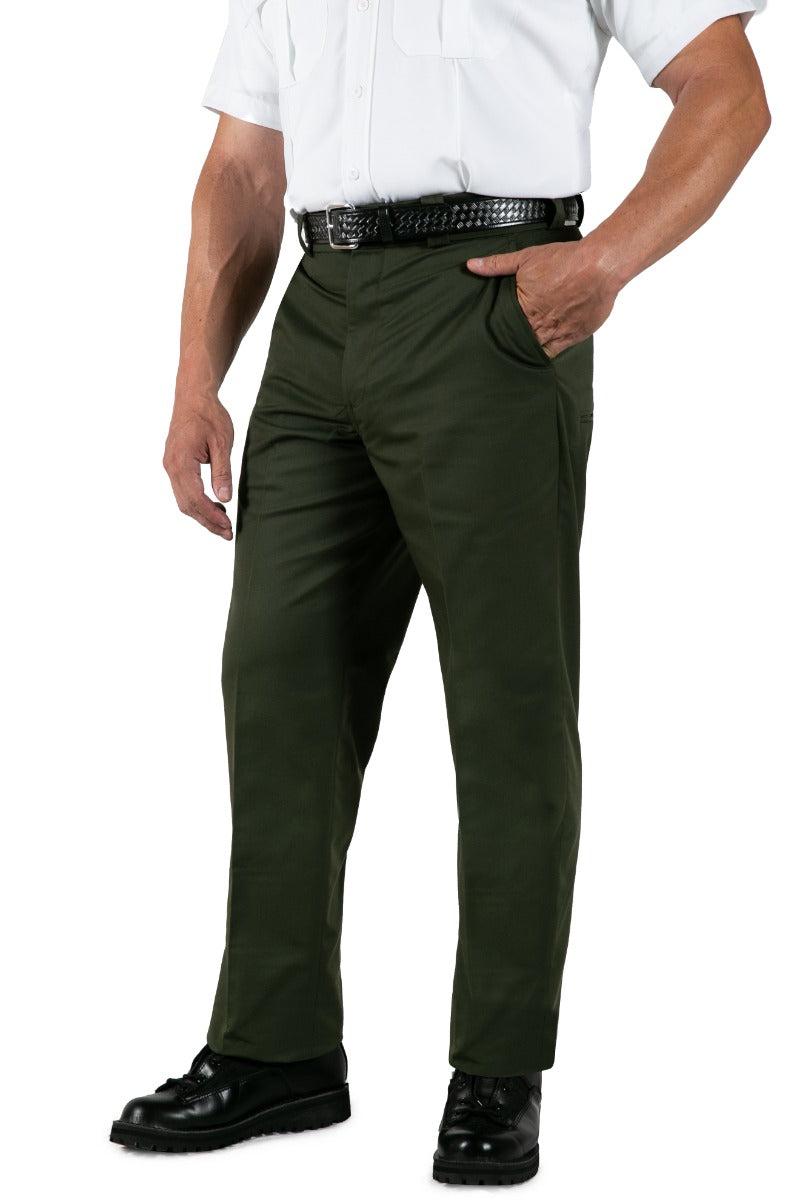 Polyester Elastique Weave Uniform Slacks - Dark Green
