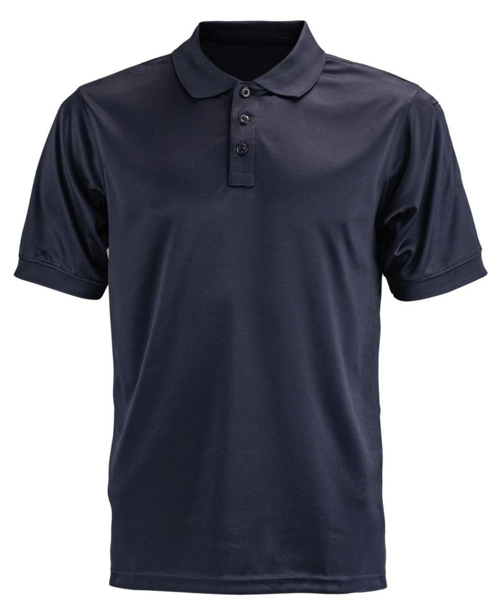 Polyester Tactical Performance Polo Shirt - Navy Blue - front detail