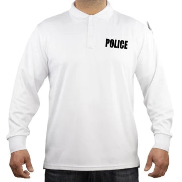 100% Polyester Police Tactical Performance Polo Long Sleeve Shirt