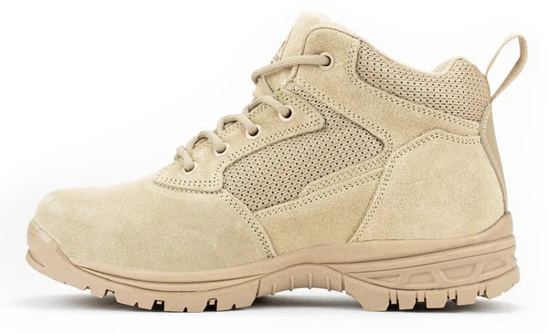 Botas tácticas de combate CoolMax Ryno Gear de 4.5" (beige)