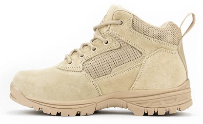 Botas tácticas de combate CoolMax Ryno Gear de 4.5" (beige)