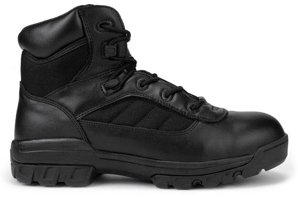 Botas tácticas de combate Ryno Gear de 6" con cremallera lateral y tecnología CoolMax (negras)