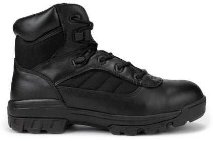 Botas tácticas de combate Ryno Gear de 6" con cremallera lateral y tecnología CoolMax (negras)