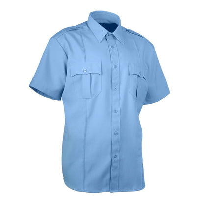 Polyester Short Sleeve Uniform Shirt SALE - Light Blue