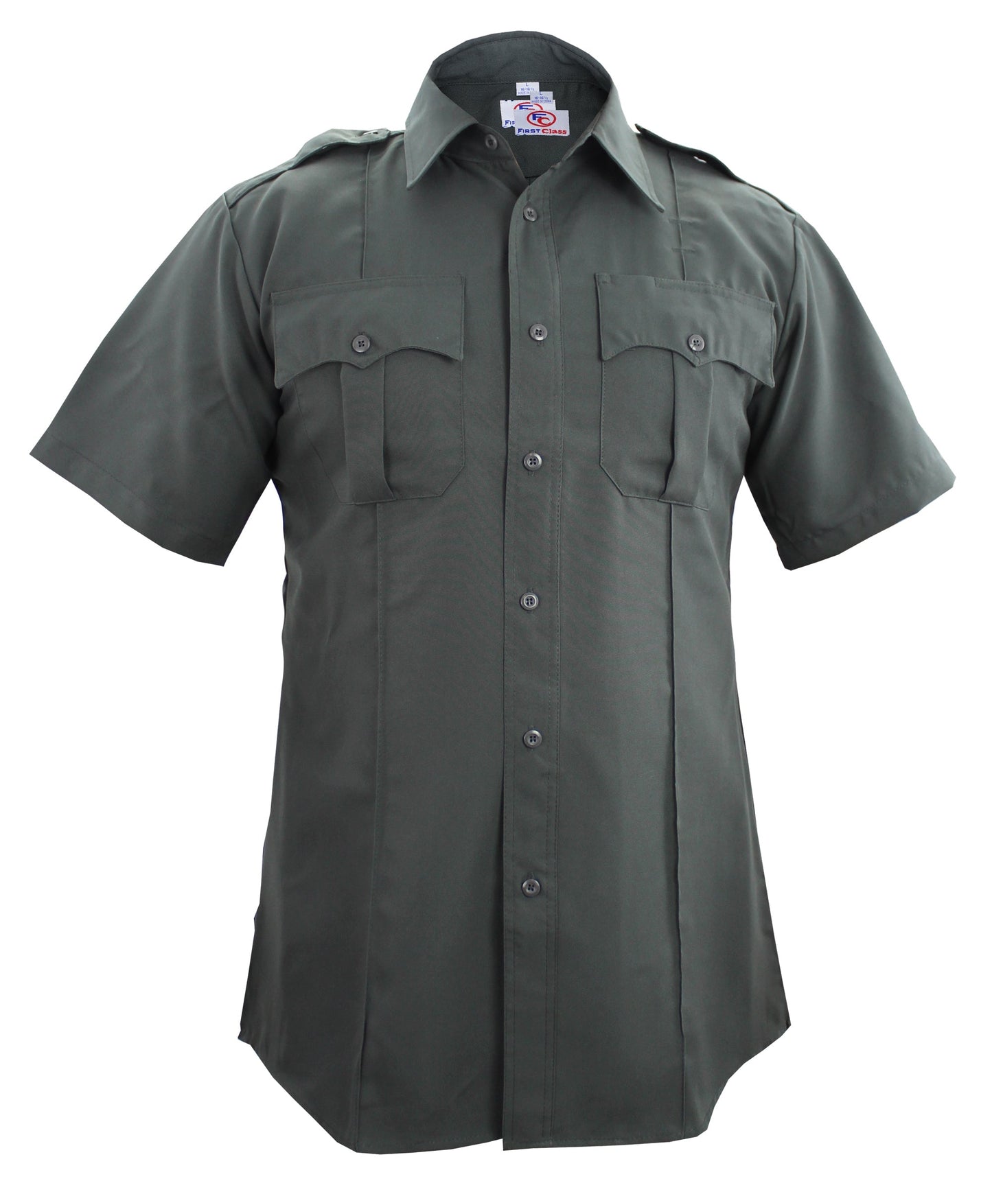 Stars Uniform 100% Polyester Short Sleeve Uniform Shirt - Dark Gray