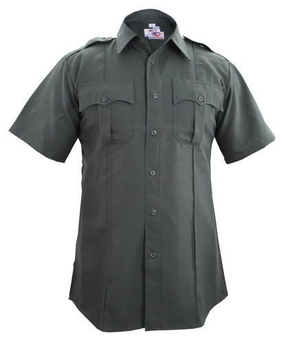 Stars Uniform 100% Polyester Short Sleeve Uniform Shirt - Dark Gray