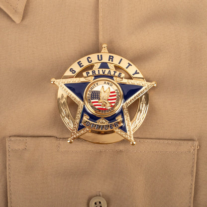 Stars Uniform 100% Polyester Short Sleeve Uniform Shirt - badge location detail