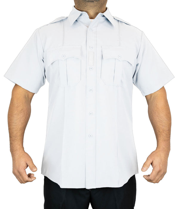 SALE 100% Polyester 4 Pocket Hidden Zipper Uniform Shirt - Short Sleeve