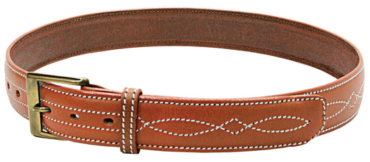 Stars Uniform 1.5" Leather Classic Brown Trouser Belt - Alternate View
