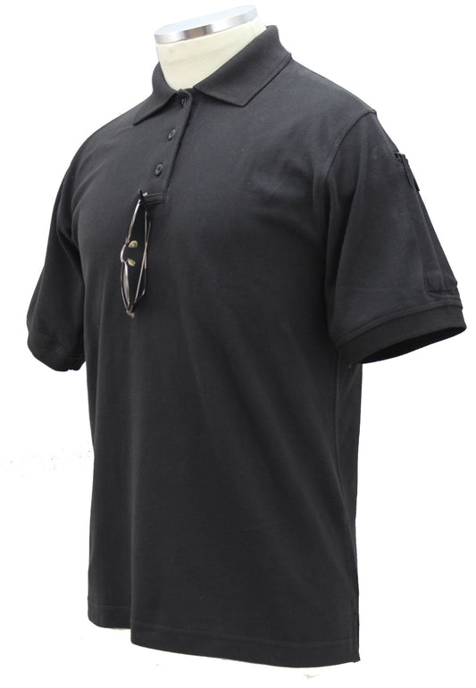 Stars Uniform 100% Cotton Elbeco Women Short Sleeve Polos (Black) - Primary View