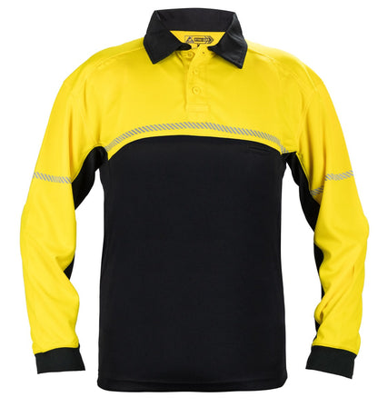 Stars Uniform 100% Polyester Jersey Knit Long Sleeve Bike Patrol Polo Shirts - Primary View