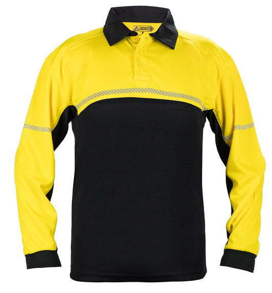 Stars Uniform 100% Polyester Jersey Knit Long Sleeve Bike Patrol Polo Shirts - Primary View