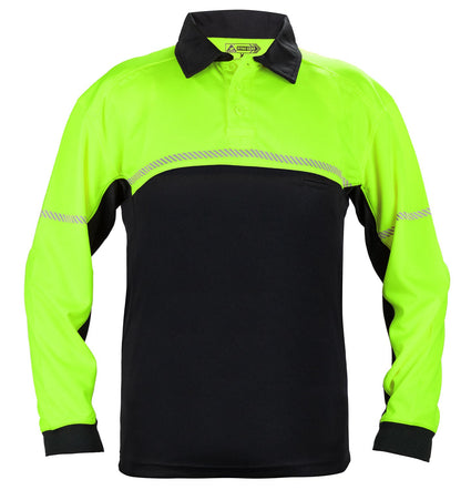 Stars Uniform 100% Polyester Jersey Knit Long Sleeve Bike Patrol Polo Shirts - Detail View 21