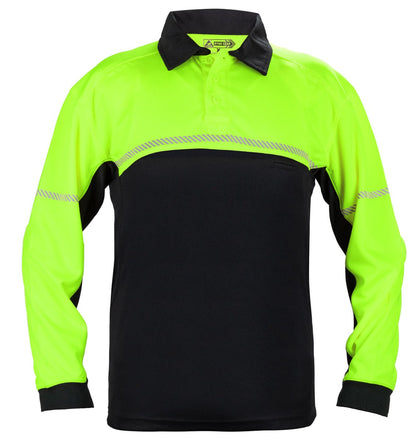 Stars Uniform 100% Polyester Jersey Knit Long Sleeve Bike Patrol Polo Shirts - Detail View 1