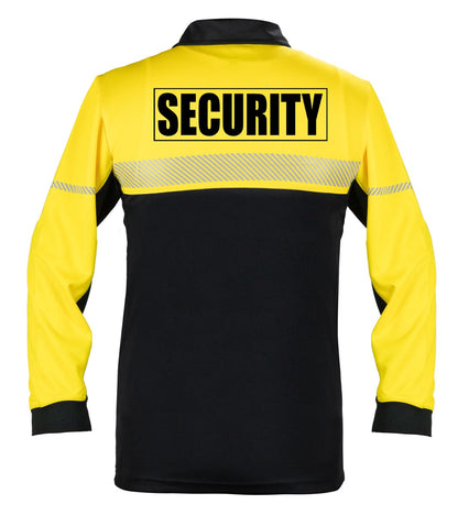 Stars Uniform 100% Polyester Jersey Knit Long Sleeve Security Bike Patrol Polo Shirts - Alternate View