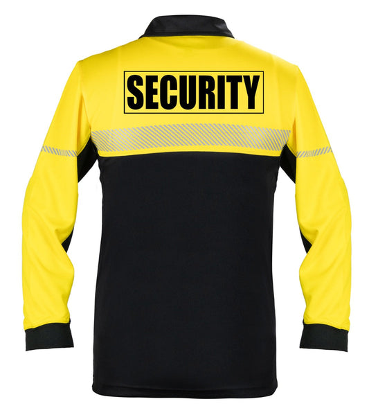 Stars Uniform 100% Polyester Jersey Knit Long Sleeve Security Bike Patrol Polo Shirts - Alternate View