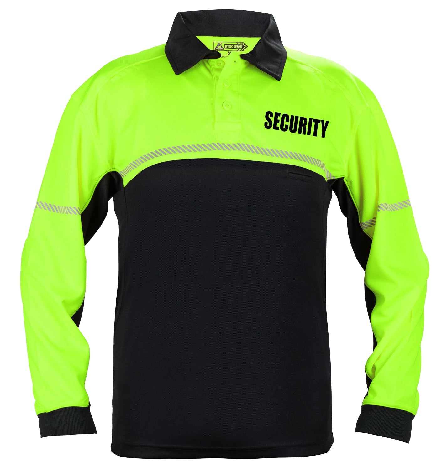 Stars Uniform 100% Polyester Jersey Knit Long Sleeve Security Bike Patrol Polo Shirts - Detail View 19