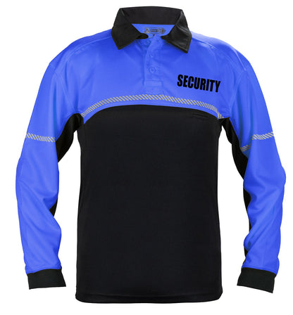 Stars Uniform 100% Polyester Jersey Knit Long Sleeve Security Bike Patrol Polo Shirts - Detail View 22