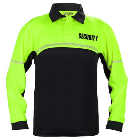 Stars Uniform 100% Polyester Jersey Knit Long Sleeve Security Bike Patrol Polo Shirts - Detail View 2