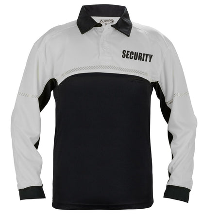 Stars Uniform 100% Polyester Jersey Knit Long Sleeve Security Bike Patrol Polo Shirts - Detail View 38