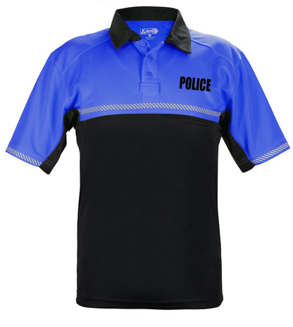 Stars Uniform 100% POLYESTER JERSEY KNIT TWO TONE POLICE BIKE PATROL POLO SHIRTS - Detail View 16