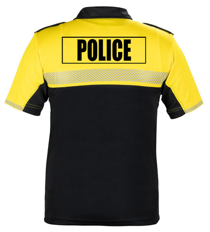 Stars Uniform 100% POLYESTER JERSEY KNIT TWO TONE POLICE BIKE PATROL POLO SHIRTS - Alternate View