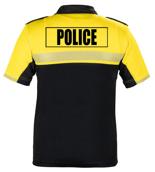 Stars Uniform 100% POLYESTER JERSEY KNIT TWO TONE POLICE BIKE PATROL POLO SHIRTS - Alternate View