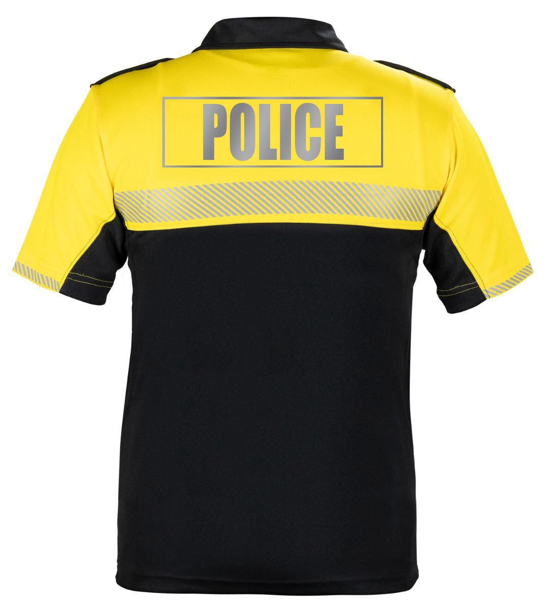Stars Uniform 100% POLYESTER JERSEY KNIT TWO TONE REFLECTIVE POLICE BIKE PATROL POLO SHIRTS - Alternate View