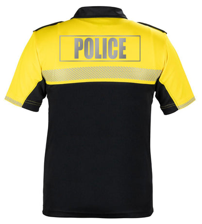Stars Uniform 100% POLYESTER JERSEY KNIT TWO TONE REFLECTIVE POLICE BIKE PATROL POLO SHIRTS - Alternate View