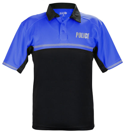 Stars Uniform 100% POLYESTER JERSEY KNIT TWO TONE REFLECTIVE POLICE BIKE PATROL POLO SHIRTS - Detail View 18