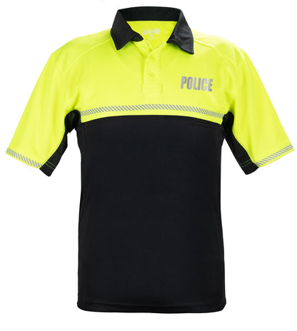 Stars Uniform 100% POLYESTER JERSEY KNIT TWO TONE REFLECTIVE POLICE BIKE PATROL POLO SHIRTS - Detail View 19