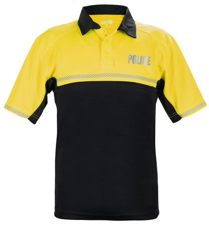 Stars Uniform 100% POLYESTER JERSEY KNIT TWO TONE REFLECTIVE POLICE BIKE PATROL POLO SHIRTS - Detail View 32
