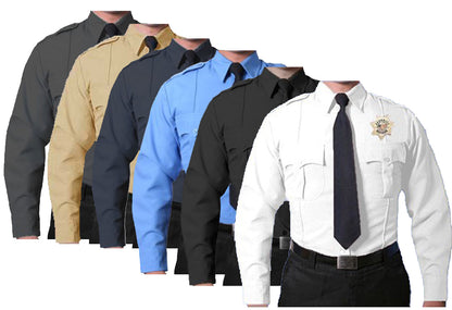 Stars Uniform 100% Polyester Long Sleeve Uniform Shirt - Alternate View