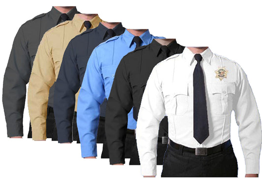 Stars Uniform 100% Polyester Long Sleeve Uniform Shirt - Alternate View
