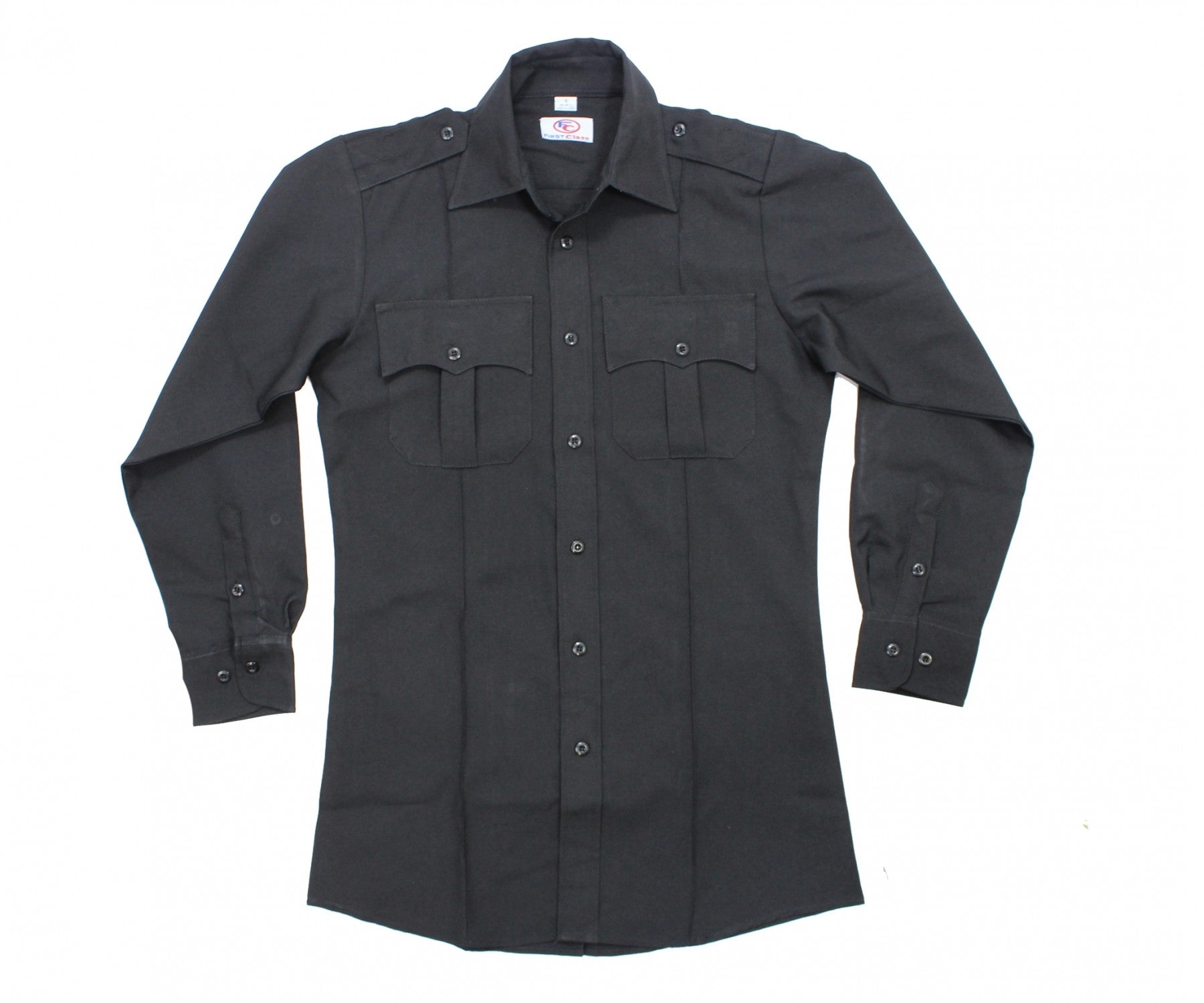 Stars Uniform 100% Polyester Long Sleeve Zippered Uniform Shirts - Alternate View