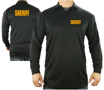 Stars Uniform 100% Polyester Sheriff Tactical Performance Polo Long Sleeve Shirt - Detail View 8