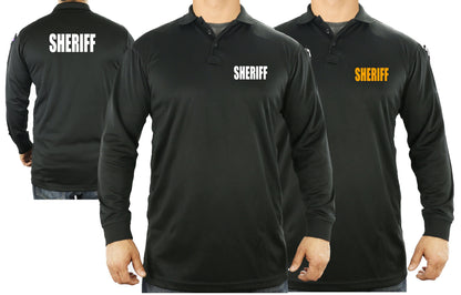 Stars Uniform 100% Polyester Sheriff Tactical Performance Polo Long Sleeve Shirt - Alternate View