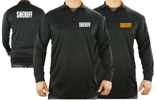 Stars Uniform 100% Polyester Sheriff Tactical Performance Polo Long Sleeve Shirt - Alternate View