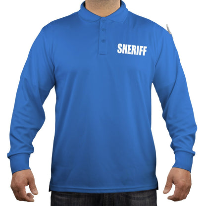 Stars Uniform 100% Polyester Sheriff Tactical Performance Polo Long Sleeve Shirt - Detail View 4