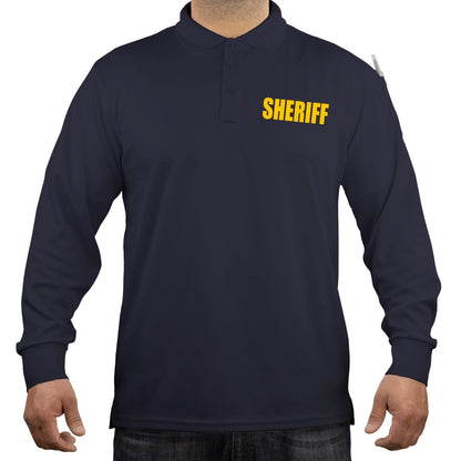 Stars Uniform 100% Polyester Sheriff Tactical Performance Polo Long Sleeve Shirt - Detail View 5