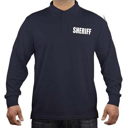 Stars Uniform 100% Polyester Sheriff Tactical Performance Polo Long Sleeve Shirt - Detail View 6