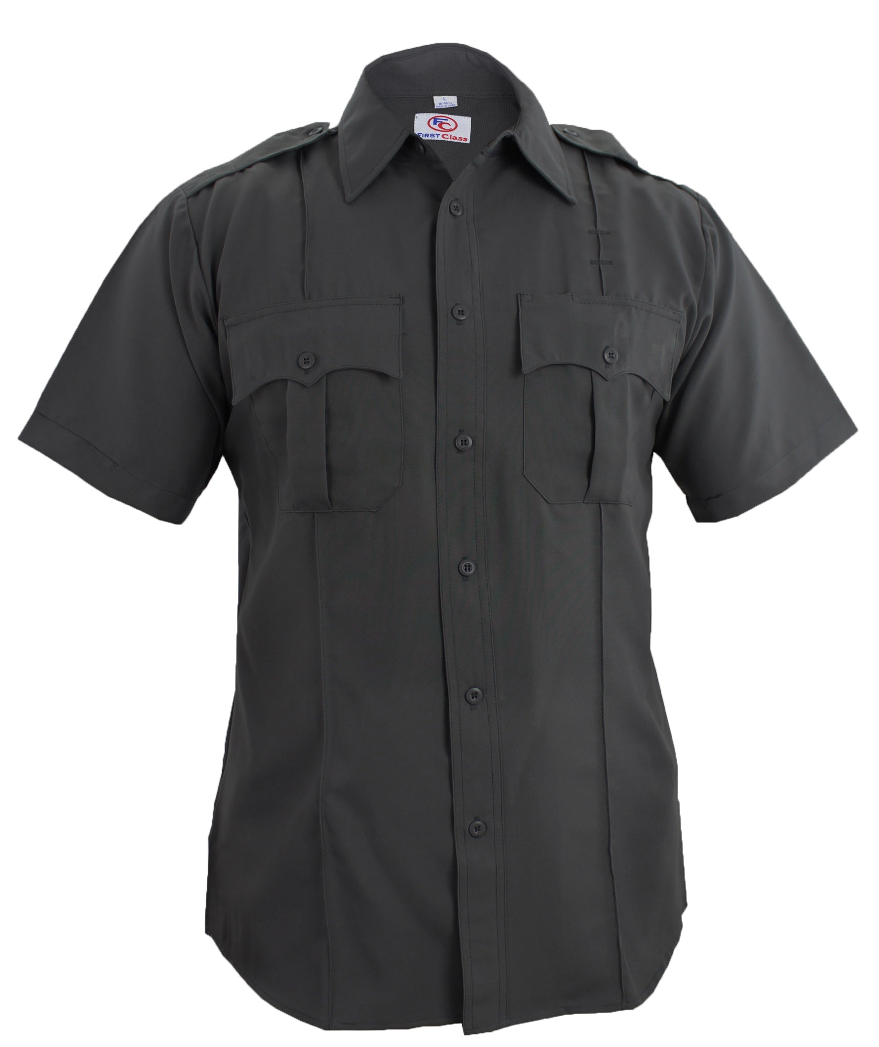 Stars Uniform 100% Polyester Short Sleeve Zippered Uniform Shirts - Detail View 17