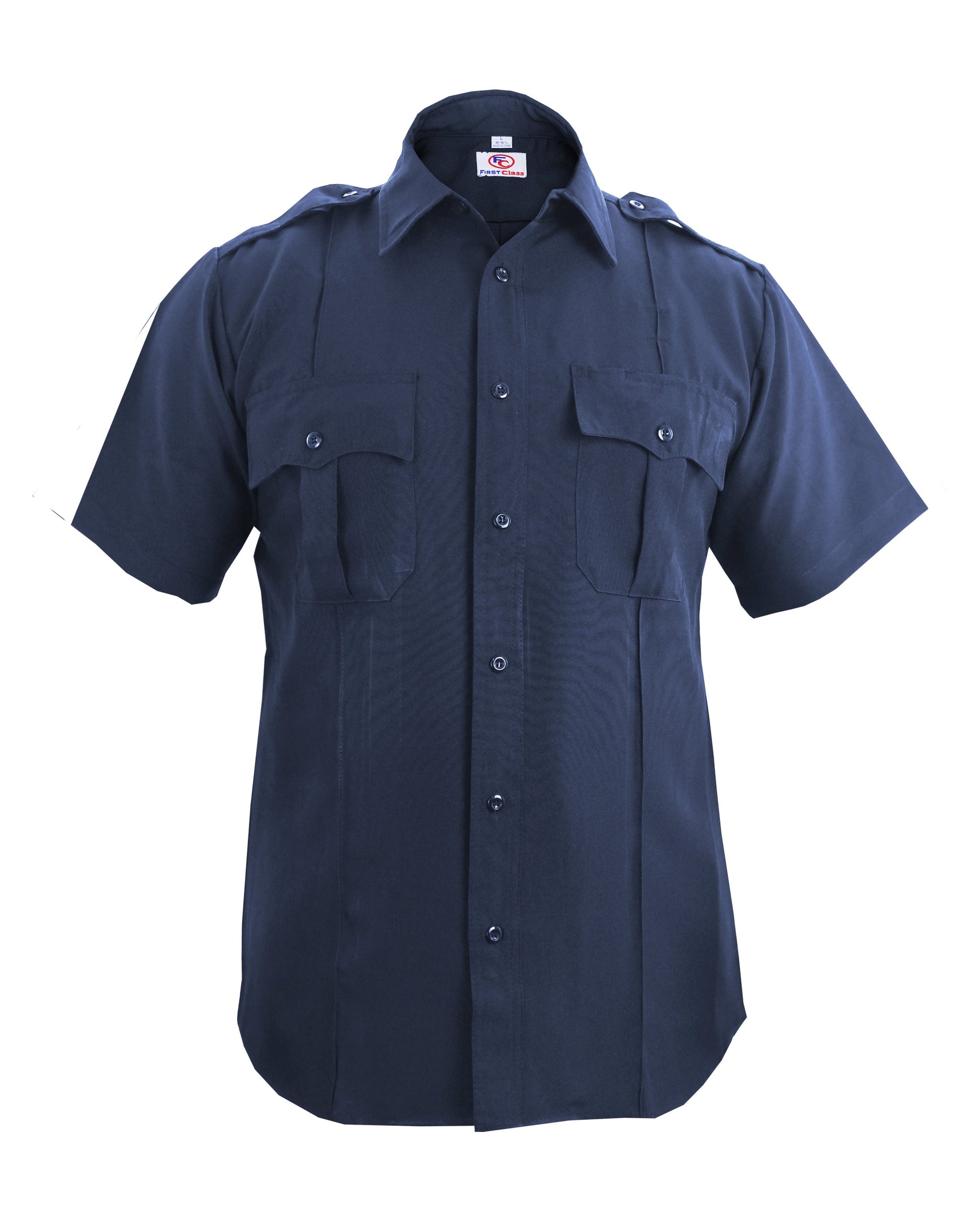 Stars Uniform 100% Polyester Short Sleeve Zippered Uniform Shirts - Detail View 40