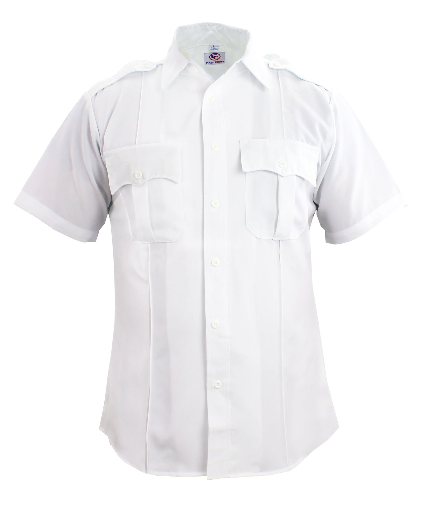 Stars Uniform 100% Polyester Short Sleeve Zippered Uniform Shirts - Detail View 5