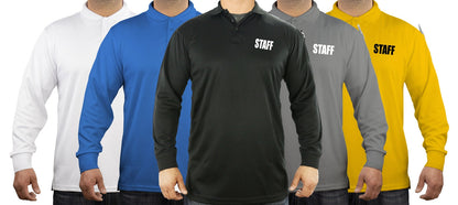 Stars Uniform 100% Polyester Staff Tactical Performance Polo Long Sleeve Shirt - Primary View