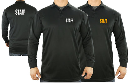 Stars Uniform 100% Polyester Staff Tactical Performance Polo Long Sleeve Shirt - Alternate View