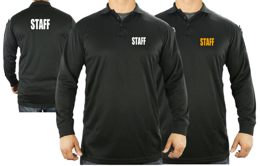 Stars Uniform 100% Polyester Staff Tactical Performance Polo Long Sleeve Shirt - Alternate View