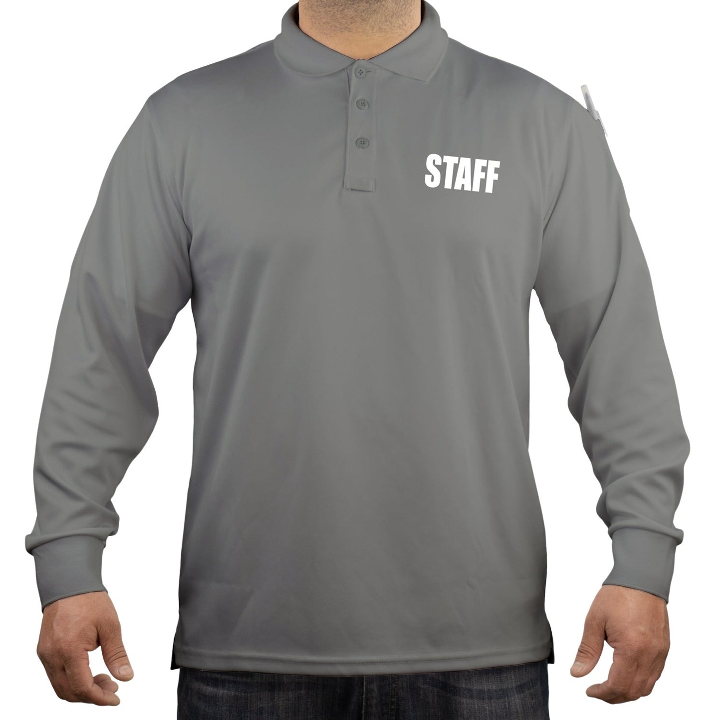 Stars Uniform 100% Polyester Staff Tactical Performance Polo Long Sleeve Shirt - Detail View 35