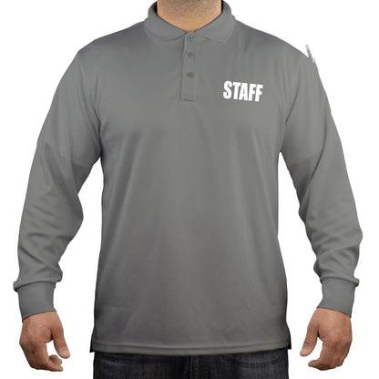 Stars Uniform 100% Polyester Staff Tactical Performance Polo Long Sleeve Shirt - Detail View 40